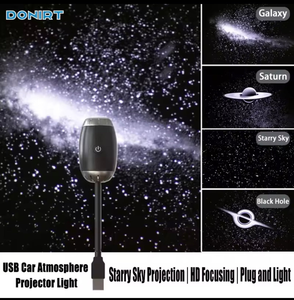 USB car atmosphere projector light