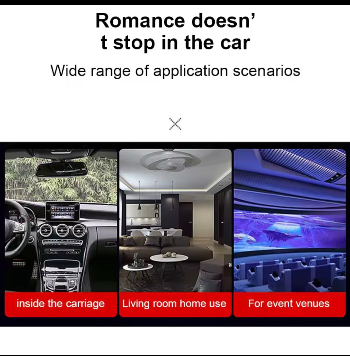 USB car atmosphere projector light